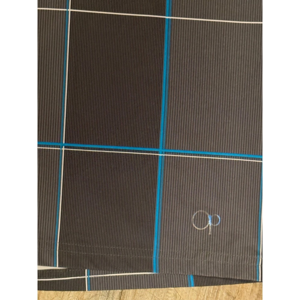 Ocean Pacific OP Board Shorts Mens 38 Grey Blue Plaid OPFlex 4-Way Stretch Swim - Picture 4 of 10